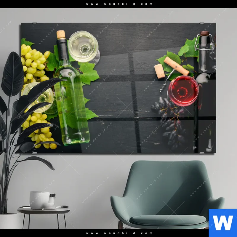 Acrylglasbild | Trauben | Wein | Tradition | Querformat