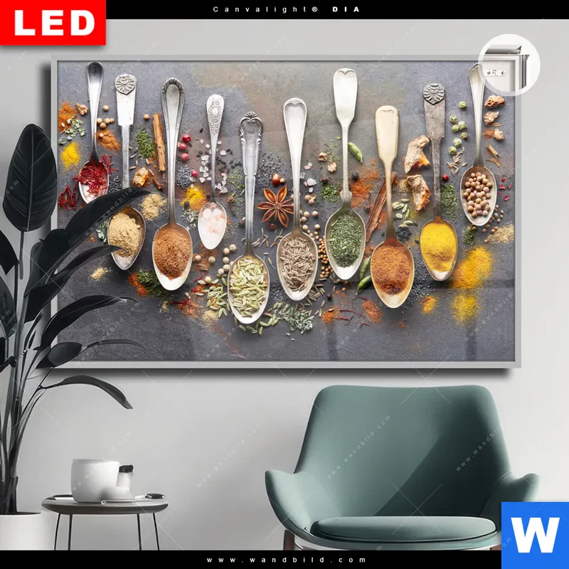 Leuchtbild Acrylglas Canvalight® DIA | Gewürzvielfalt aus aller Welt | Querformat