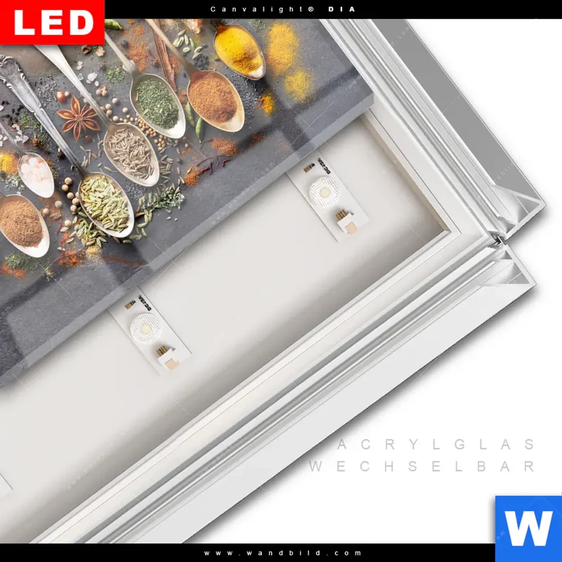 Leuchtbild Acrylglas Canvalight® DIA | Gewürzvielfalt aus aller Welt | Querformat