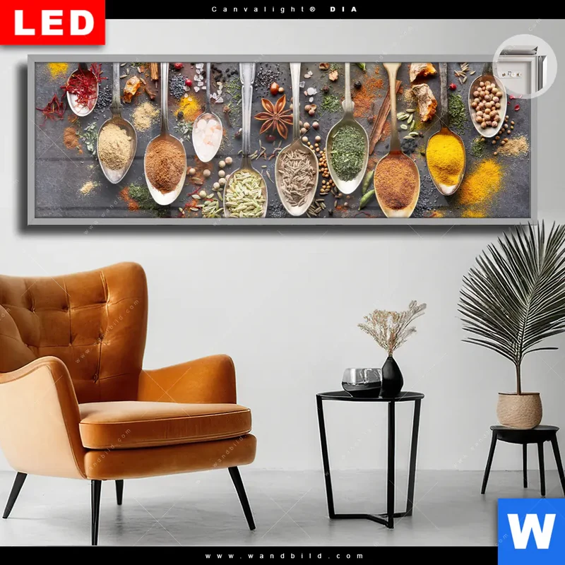 Leuchtbild Acrylglas Canvalight® DIA | Gewürzvielfalt aus aller Welt | Panorama