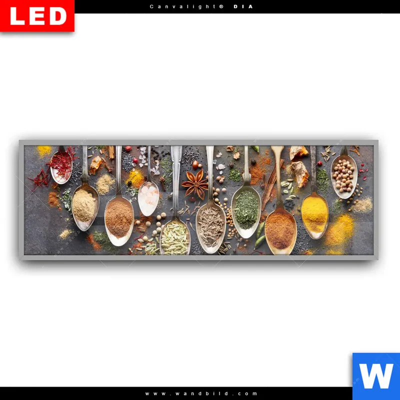Leuchtbild Acrylglas Canvalight® DIA | Gewürzvielfalt aus aller Welt | Panorama