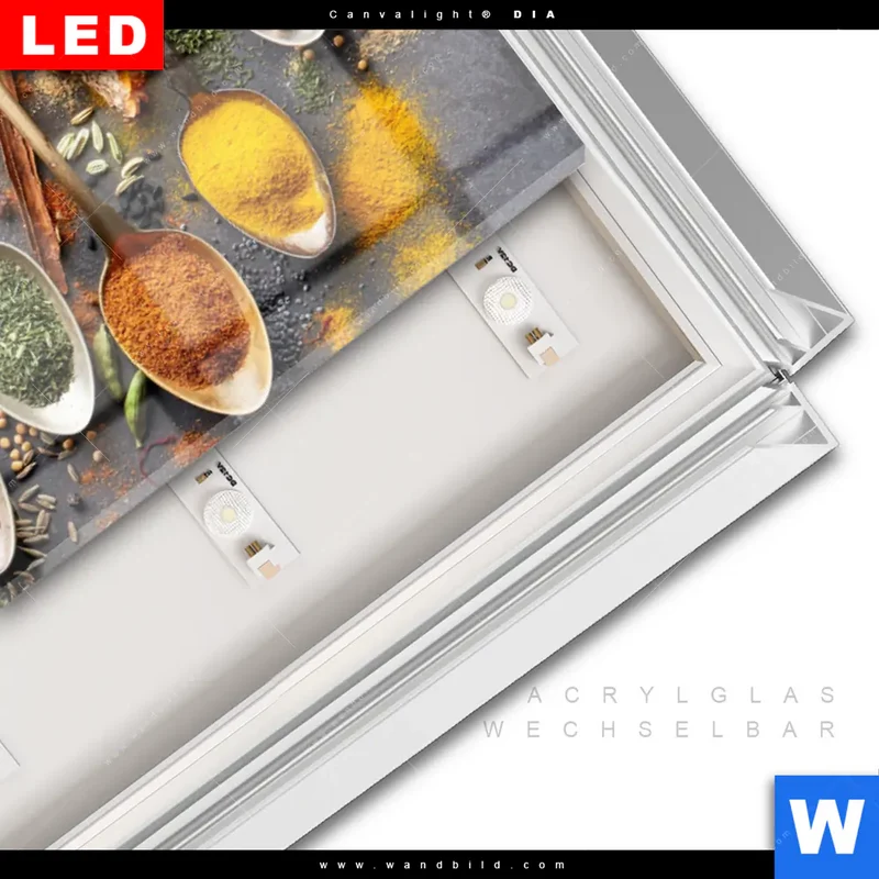 Leuchtbild Acrylglas Canvalight® DIA | Gewürzvielfalt aus aller Welt | Panorama