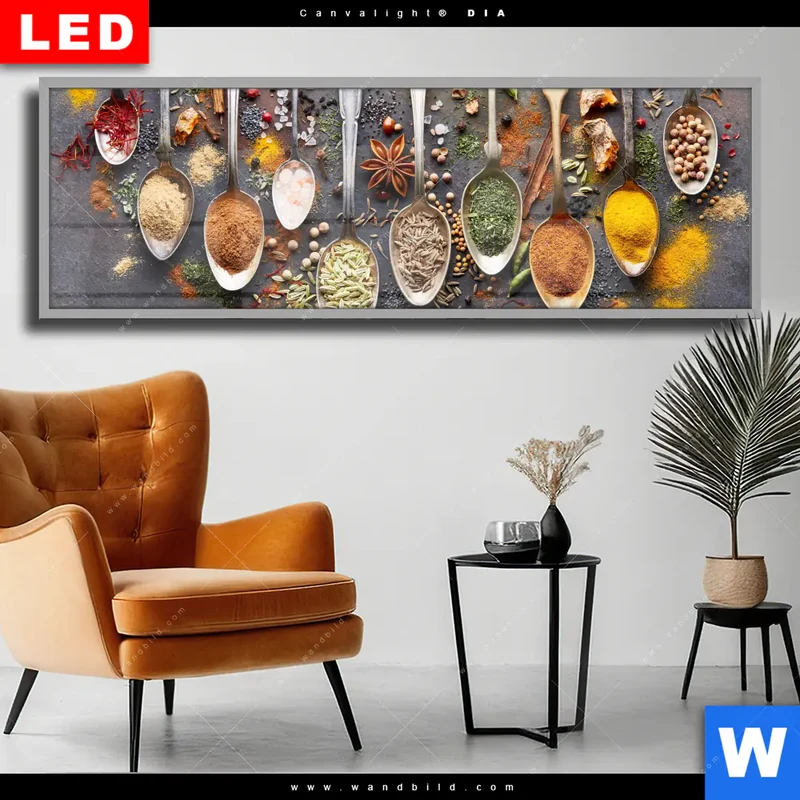 Wechselmotiv Acrylglas Canvalight® DIA | Gewürzvielfalt aus aller Welt | Panorama