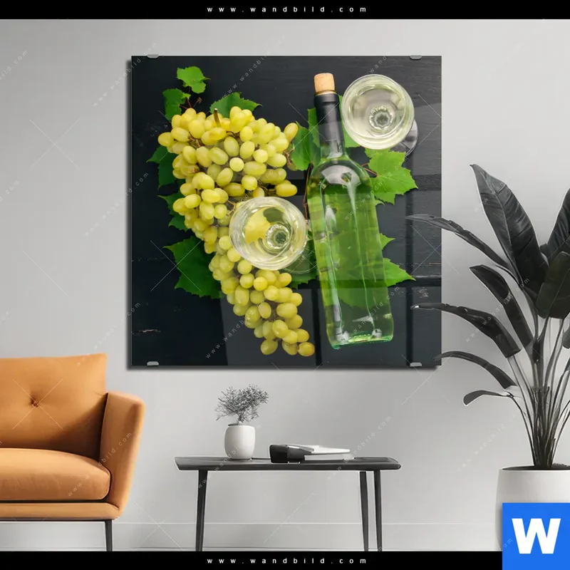 Acrylglasbild | Trauben | Wein | Tradition | Quadrat