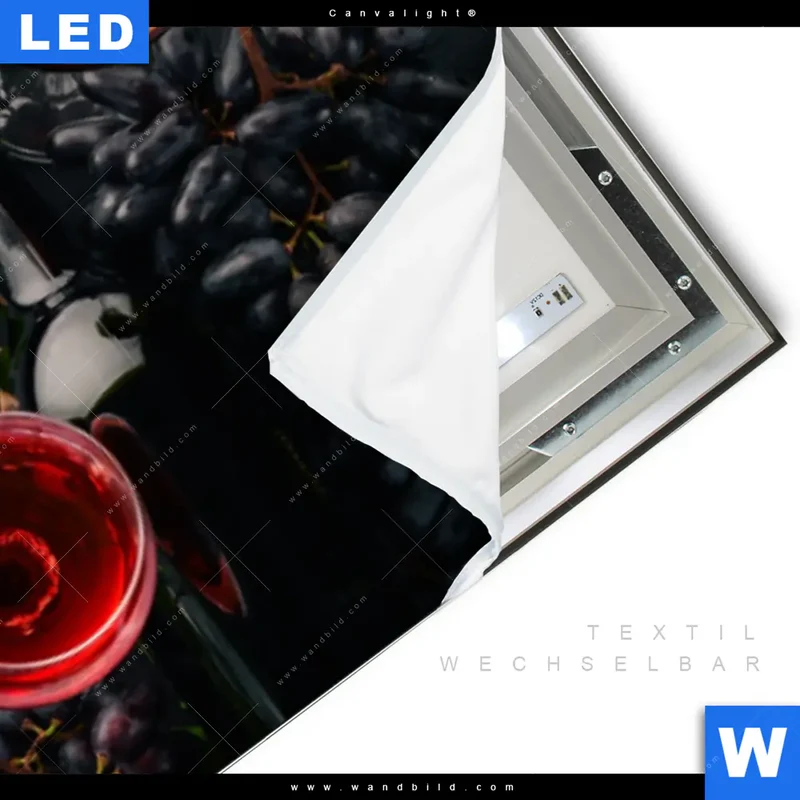 Canvalight® Leuchtbild | Trauben | Wein | Tradition | Panorama