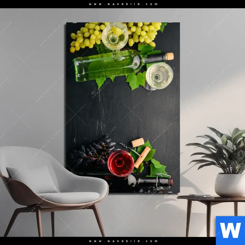Alu-Dibond Bild | Trauben | Wein | Tradition | Hochformat