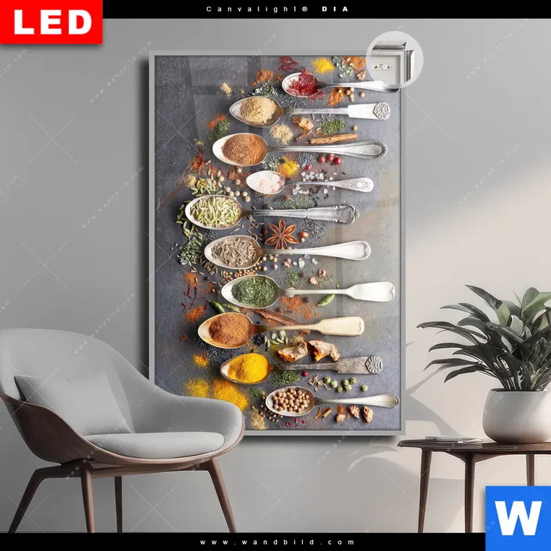 Leuchtbild Acrylglas Canvalight® DIA | Gewürzvielfalt aus aller Welt | Hochformat