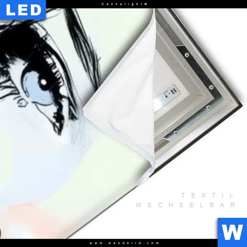 Canvalight® Leuchtbild | Verträumter Blick einer Frau | Schmal
