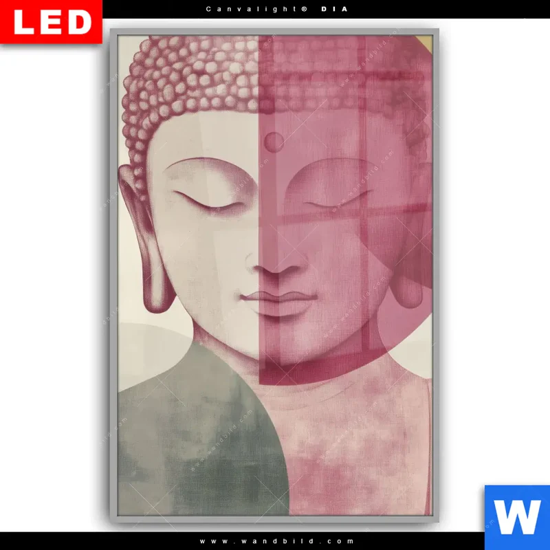 Leuchtbild Acrylglas Canvalight® DIA | Buddha in sanfter Balance | Hochformat