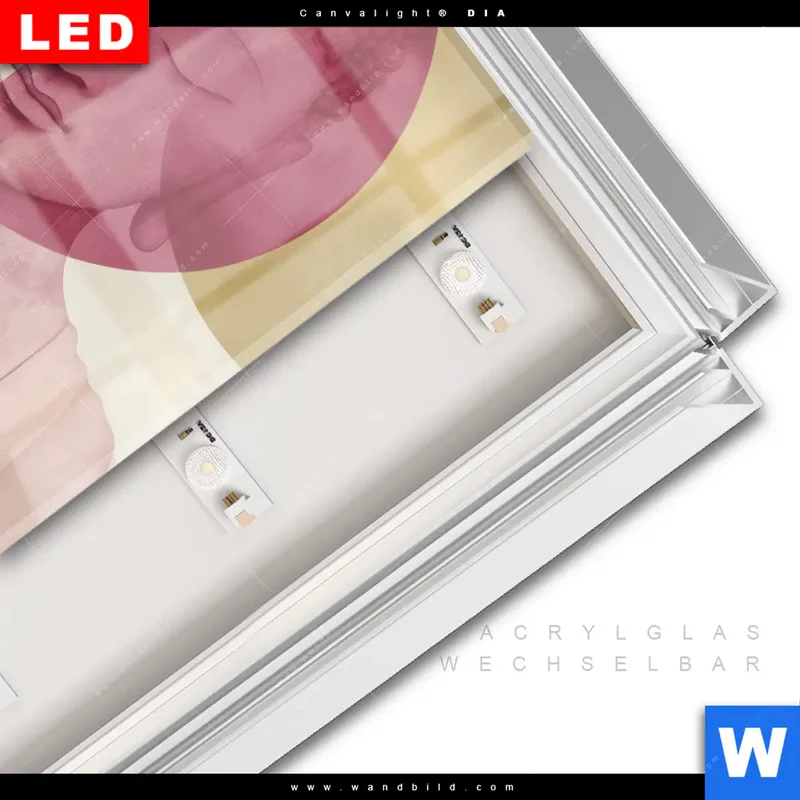 Leuchtbild Acrylglas Canvalight® DIA | Buddha in sanfter Balance | Quadrat