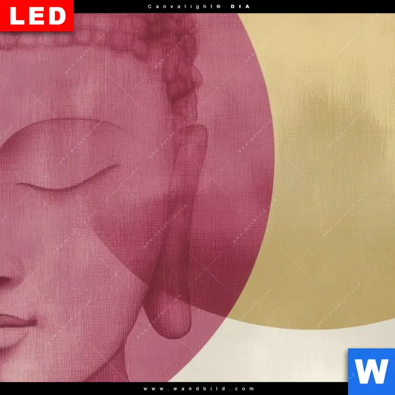 Leuchtbild Acrylglas Canvalight® DIA | Buddha in sanfter Balance | Schmal