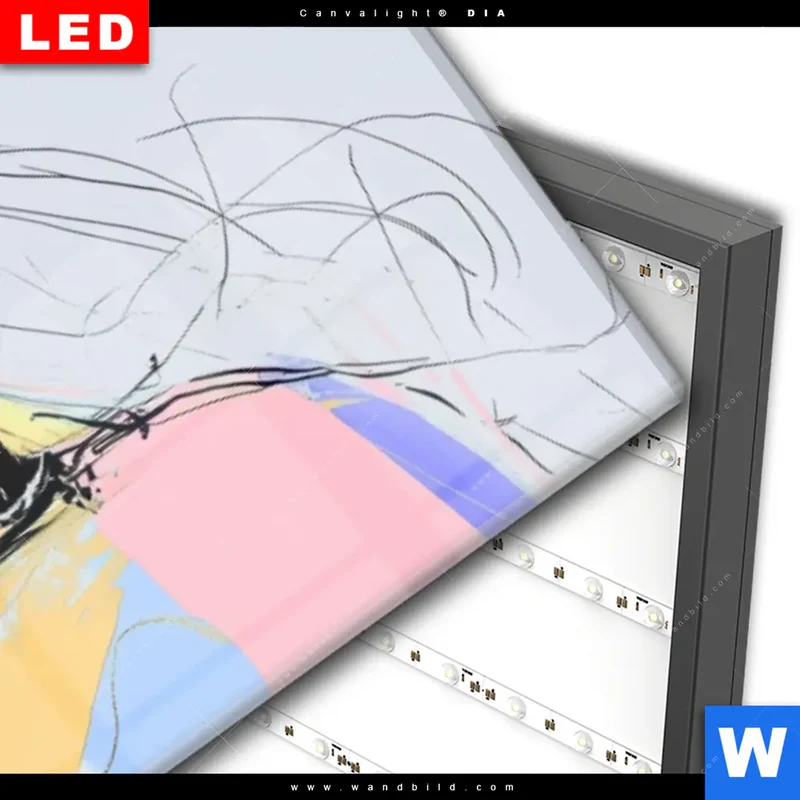 Wechselmotiv Acrylglas Canvalight® DIA | Verträumter Blick einer Frau | Panorama