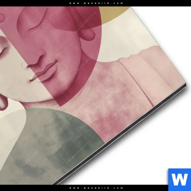 Alu-Dibond Bild | Buddha in sanfter Balance | Rund