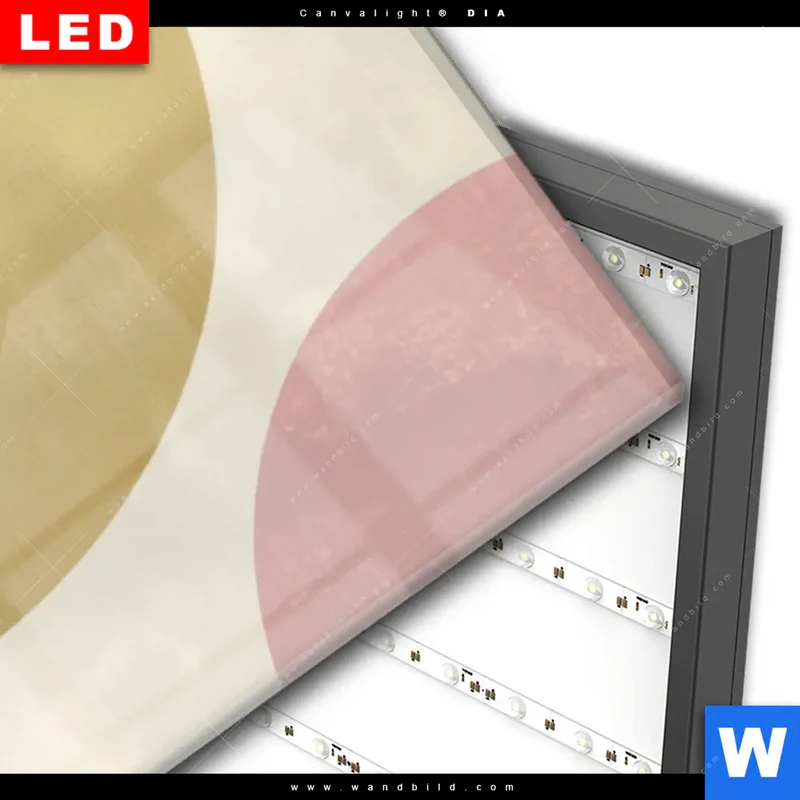 Wechselmotiv Acrylglas Canvalight® DIA | Buddha in sanfter Balance | Panorama