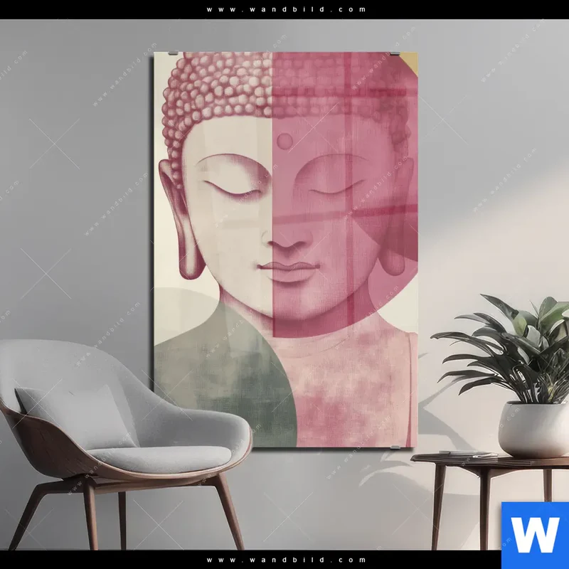 Acrylglasbild | Buddha in sanfter Balance | Hochformat
