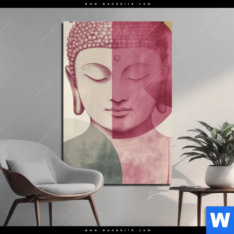 Alu-Dibond Bild | Buddha in sanfter Balance | Hochformat