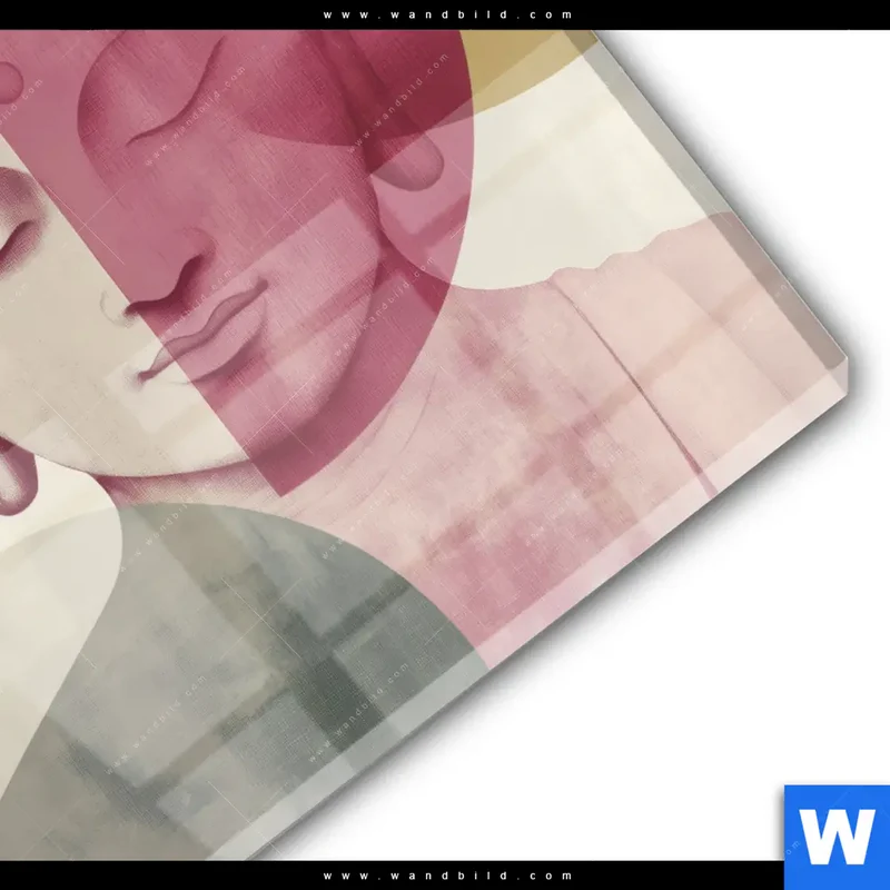 Acrylglasbild | Buddha in sanfter Balance | Rund