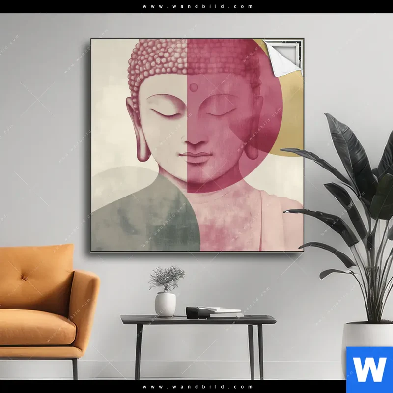 Spannbild | Buddha in sanfter Balance | Quadrat