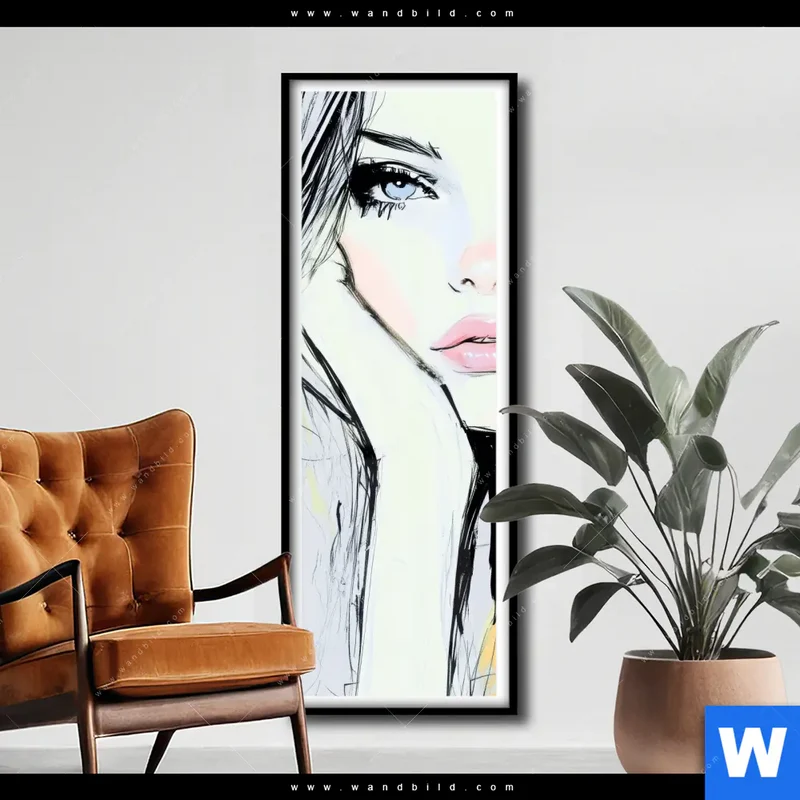 Poster | Verträumter Blick einer Frau | Schmal