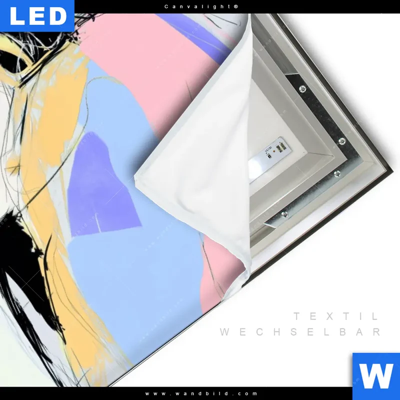 Canvalight® Leuchtbild | Verträumter Blick einer Frau | Querformat