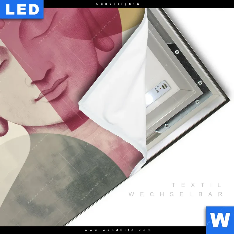 Canvalight® Leuchtbild | Buddha in sanfter Balance | Quadrat