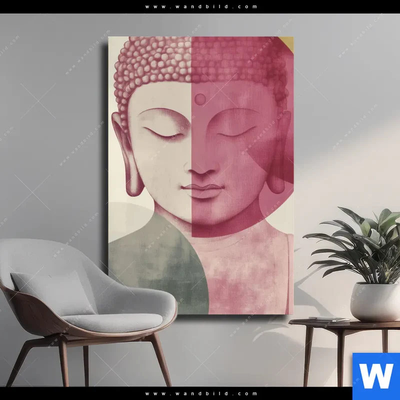Leinwandbild | Buddha in sanfter Balance | Hochformat