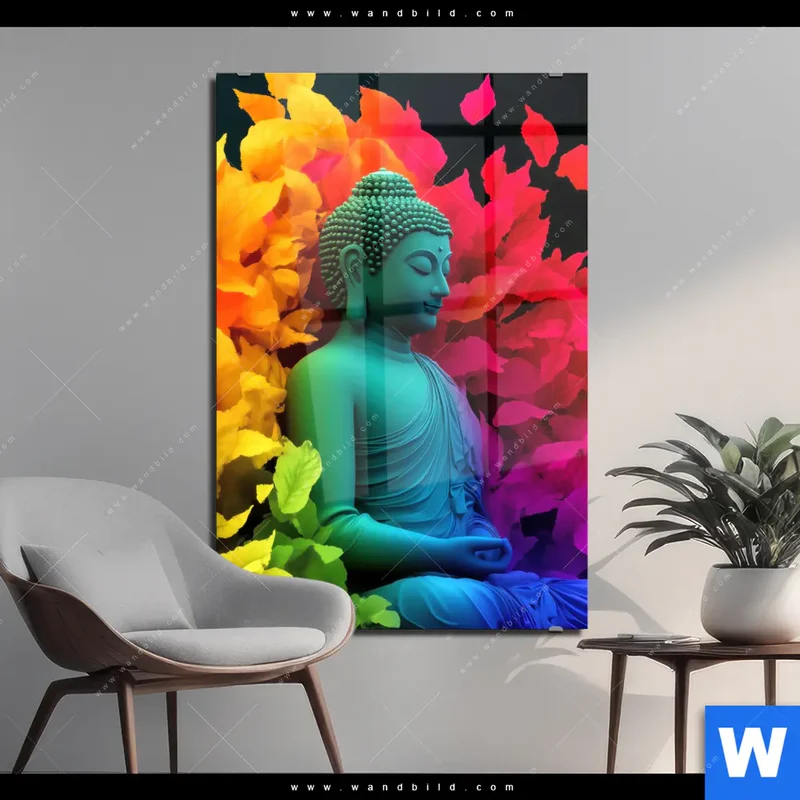Acrylglasbild | Meditierender Buddha | Hochformat