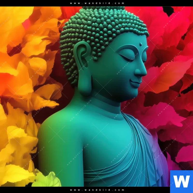 Canvalight® Leuchtbild | Meditierender Buddha | Schmal