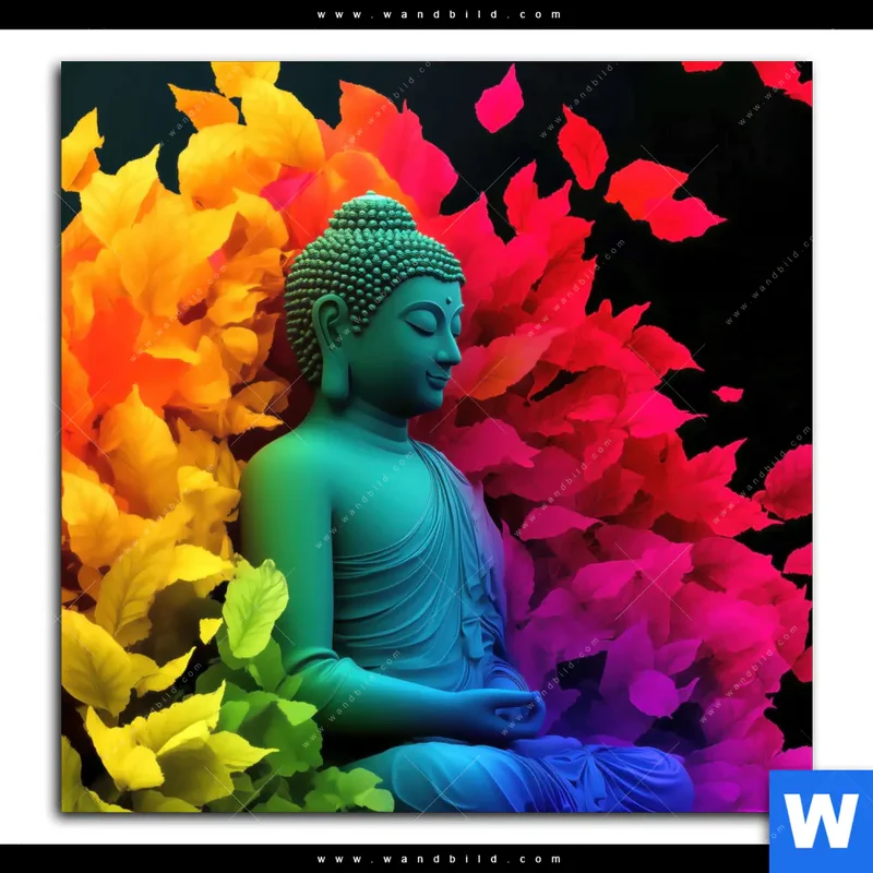 Acrylglasbild | Meditierender Buddha | Quadrat