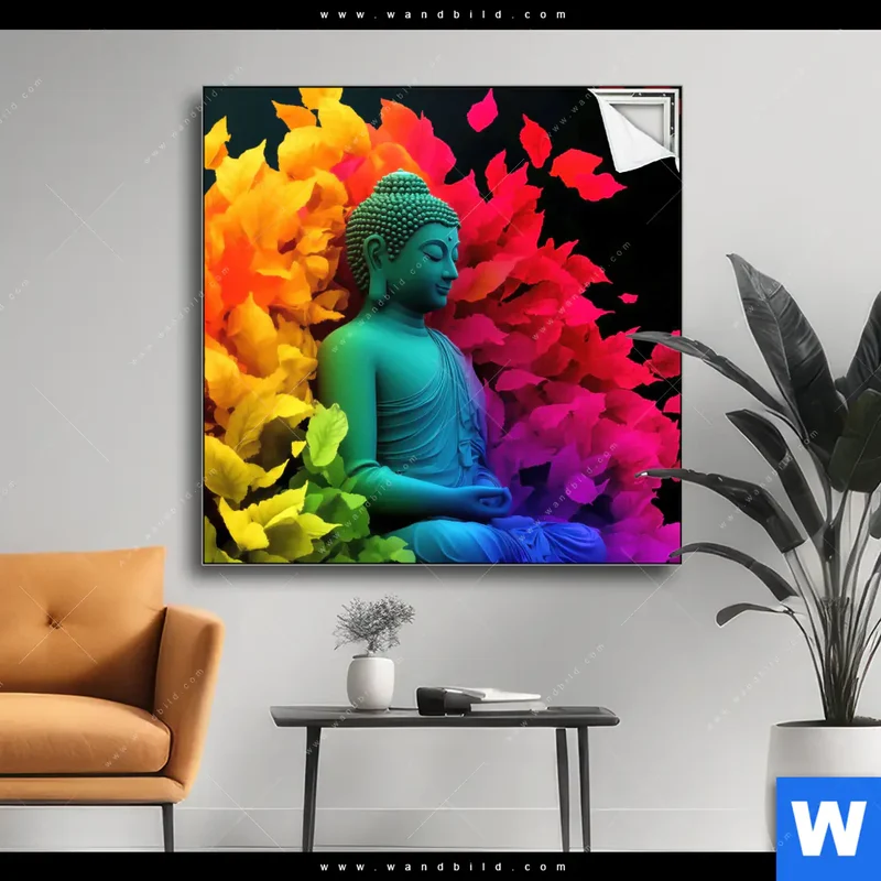 Spannbild | Meditierender Buddha | Quadrat