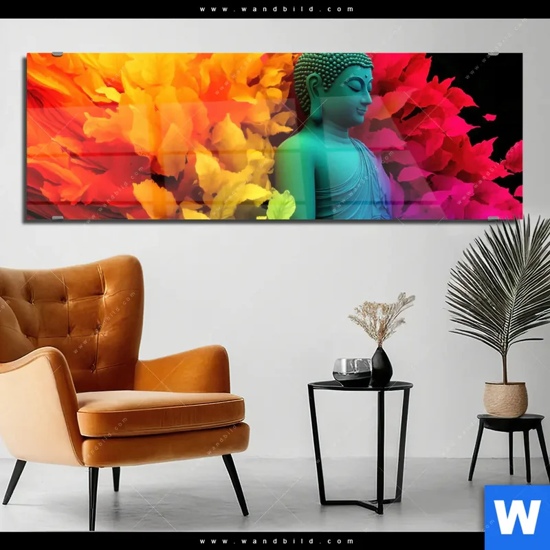 Acrylglasbild | Meditierender Buddha | Panorama