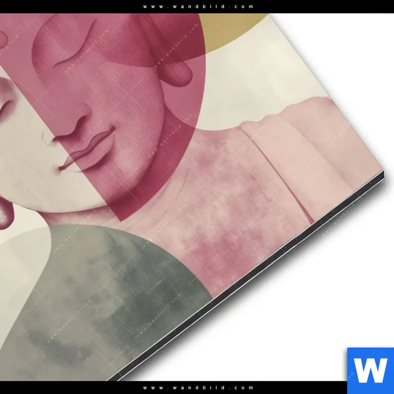 Alu-Dibond Bild | Buddha in sanfter Balance | Quadrat
