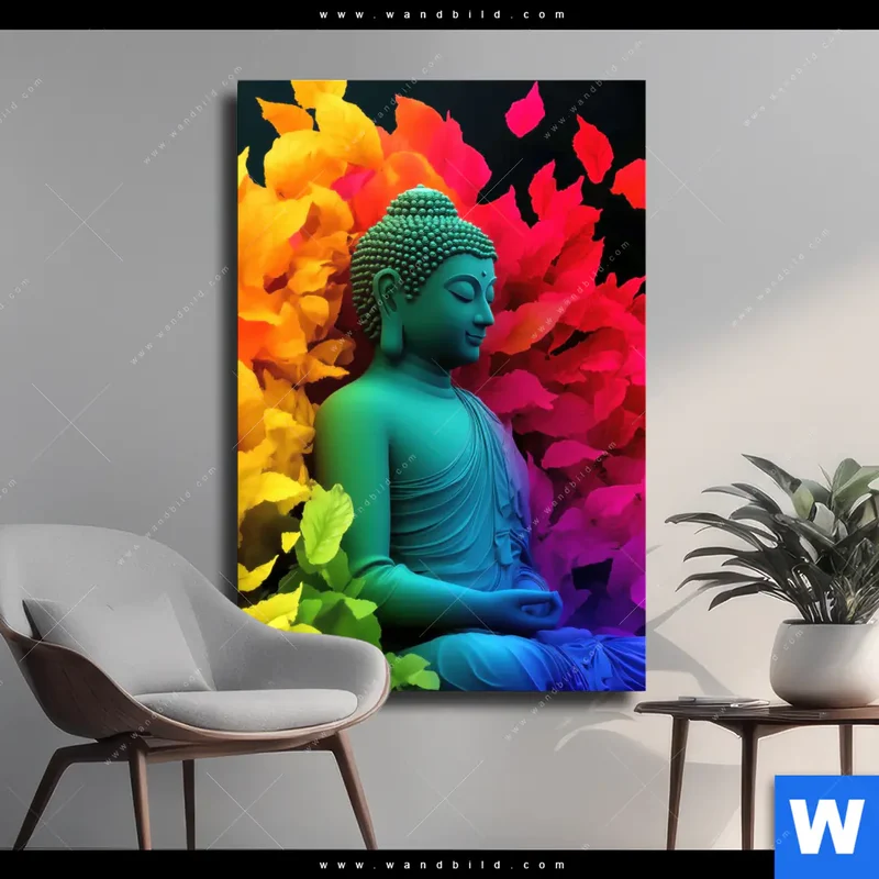 Leinwandbild | Meditierender Buddha | Hochformat