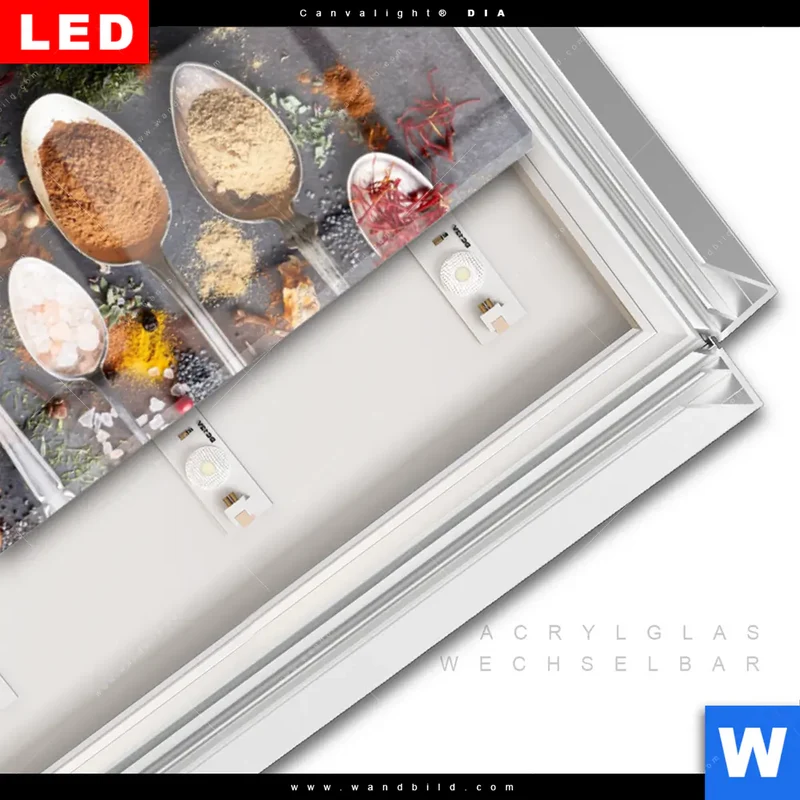 Leuchtbild Acrylglas Canvalight® DIA | Gewürzvielfalt aus aller Welt | Schmal