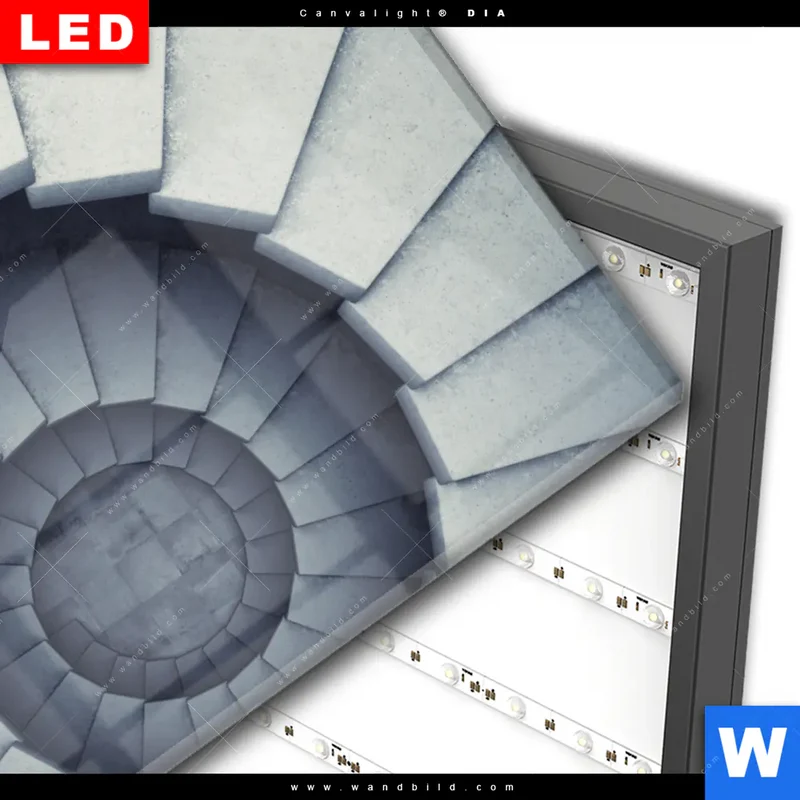 Wechselmotiv Acrylglas Canvalight® DIA | Stufen der Unendlichkeit | Querformat