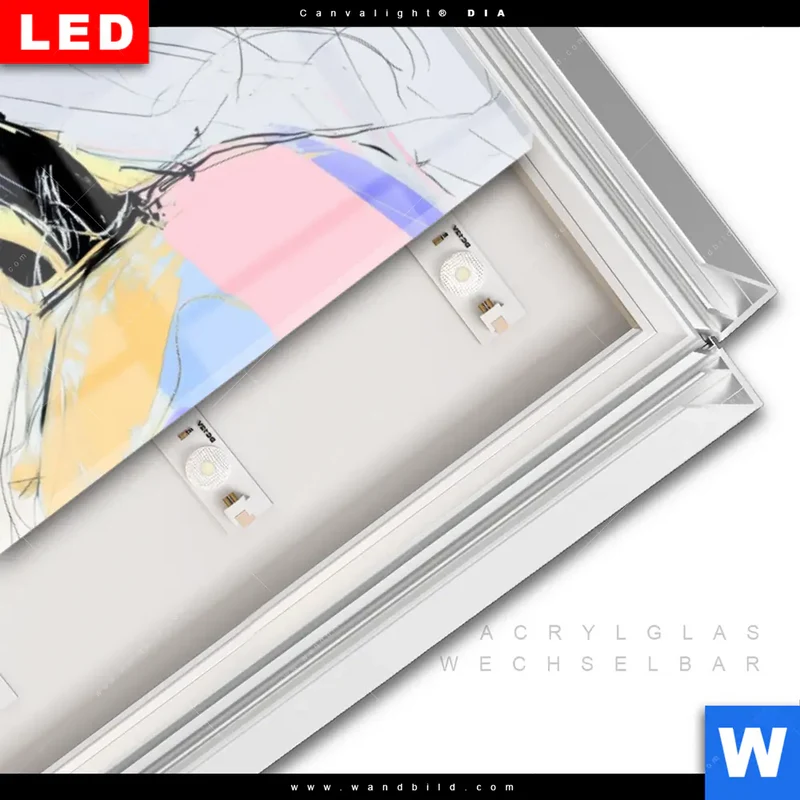 Leuchtbild Acrylglas Canvalight® DIA | Verträumter Blick einer Frau | Panorama