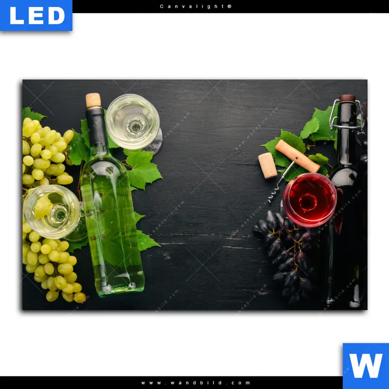 Canvalight® Leuchtbild | Trauben | Wein | Tradition | Querformat