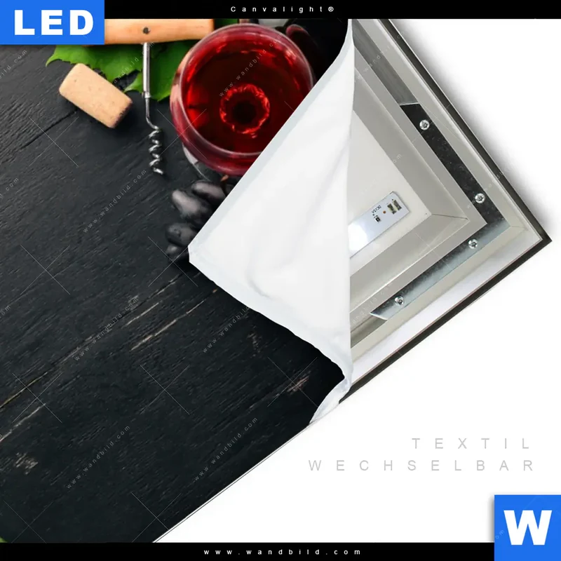 Canvalight® Leuchtbild | Trauben | Wein | Tradition | Querformat