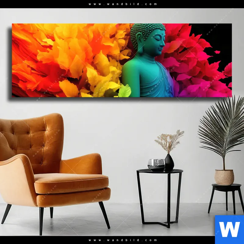 Leinwandbild | Meditierender Buddha | Panorama