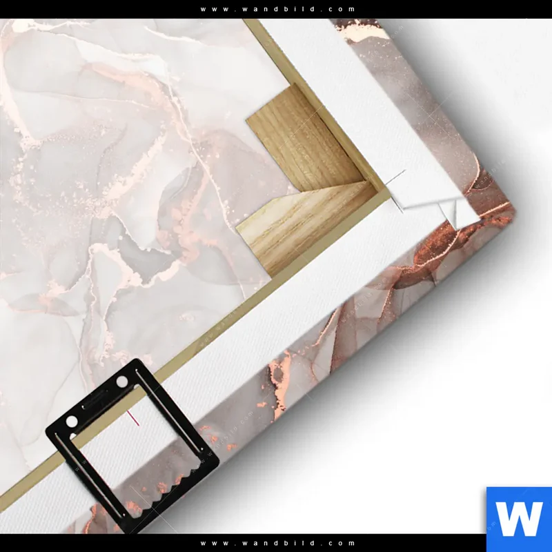 Leinwandbild | Fluid Art in edlen Metallic-Tönen | Quadrat