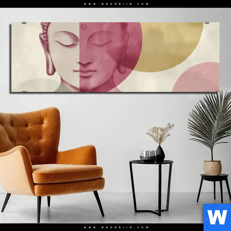 Alu-Dibond Bild | Buddha in sanfter Balance | Panorama