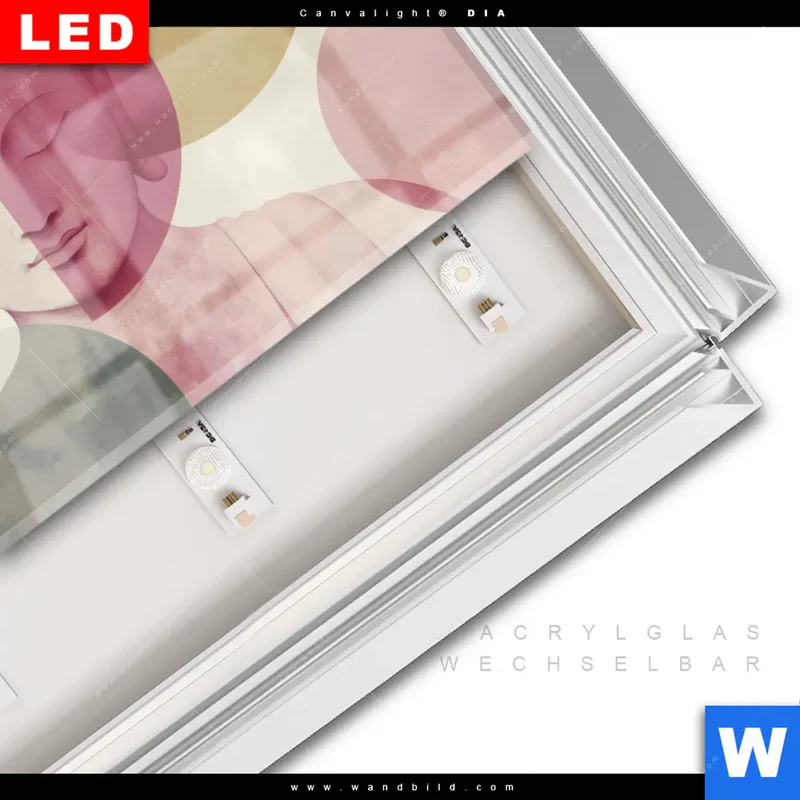 Leuchtbild Acrylglas Canvalight® DIA | Buddha in sanfter Balance | Querformat