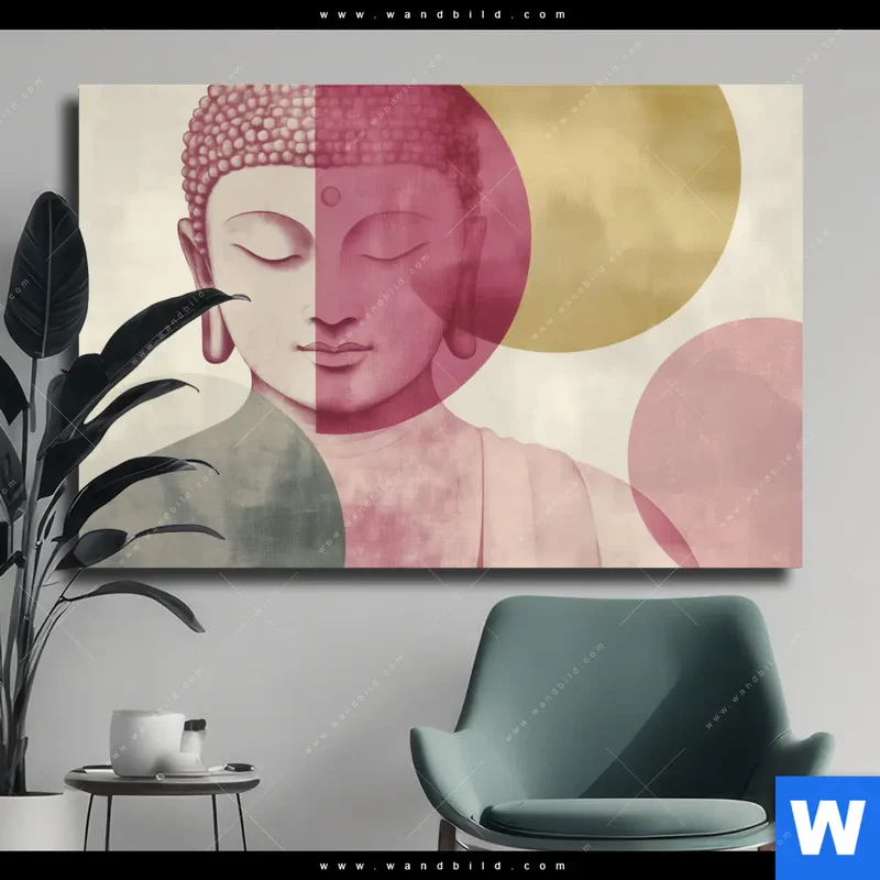 Leinwandbild | Buddha in sanfter Balance | Querformat