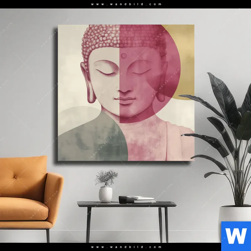 Leinwandbild | Buddha in sanfter Balance | Quadrat