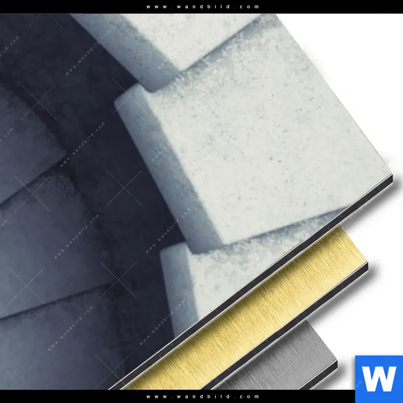 Aluminiumbild gebürstet | Stufen der Unendlichkeit | Schmal