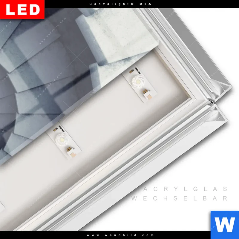 Leuchtbild Acrylglas Canvalight® DIA | Stufen der Unendlichkeit | Schmal