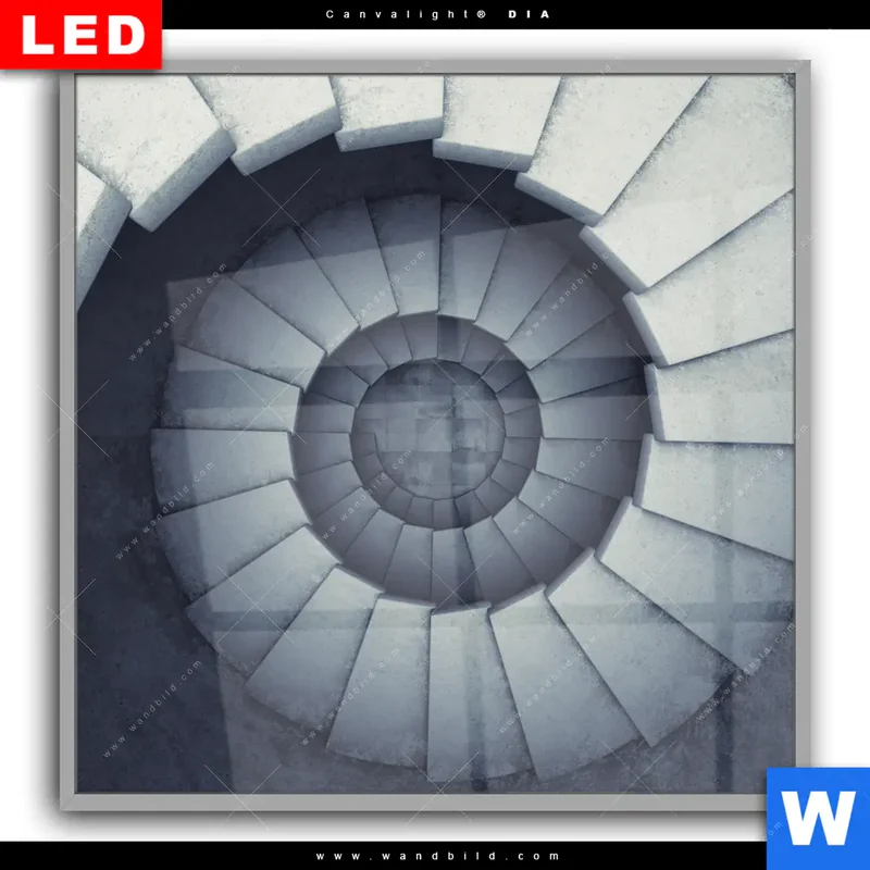 Leuchtbild Acrylglas Canvalight® DIA | Stufen der Unendlichkeit | Quadrat