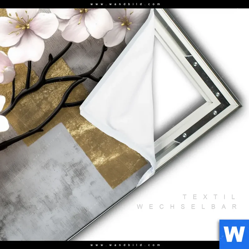Spannbild | Kirschblüten in goldener Harmonie | Querformat