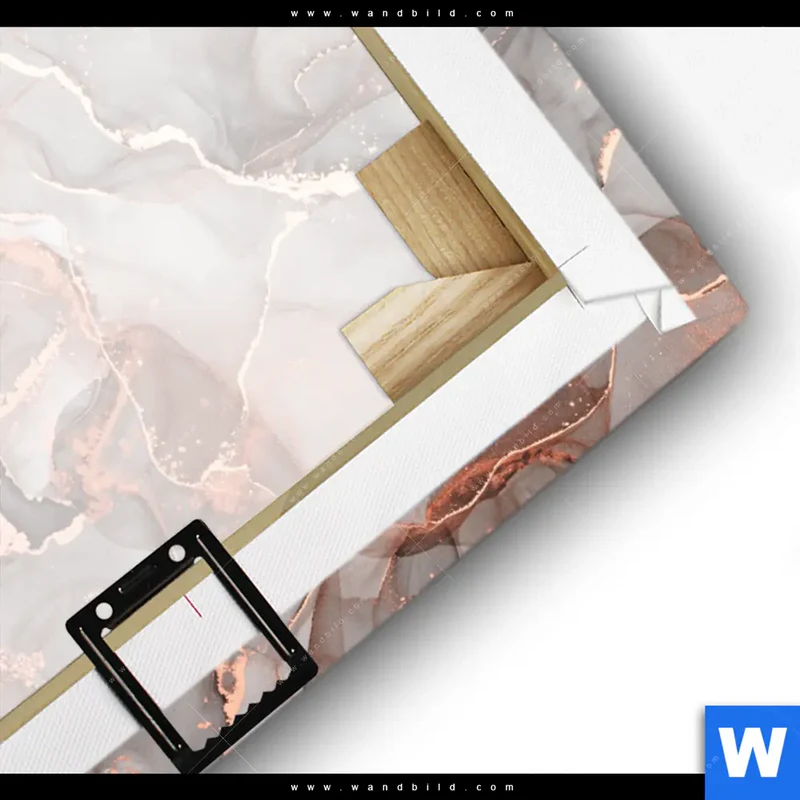 Leinwandbild | Fluid Art in edlen Metallic-Tönen | Hochformat