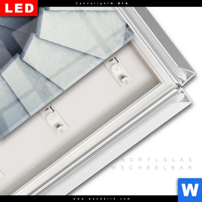 Leuchtbild Acrylglas Canvalight® DIA | Stufen der Unendlichkeit | Hochformat